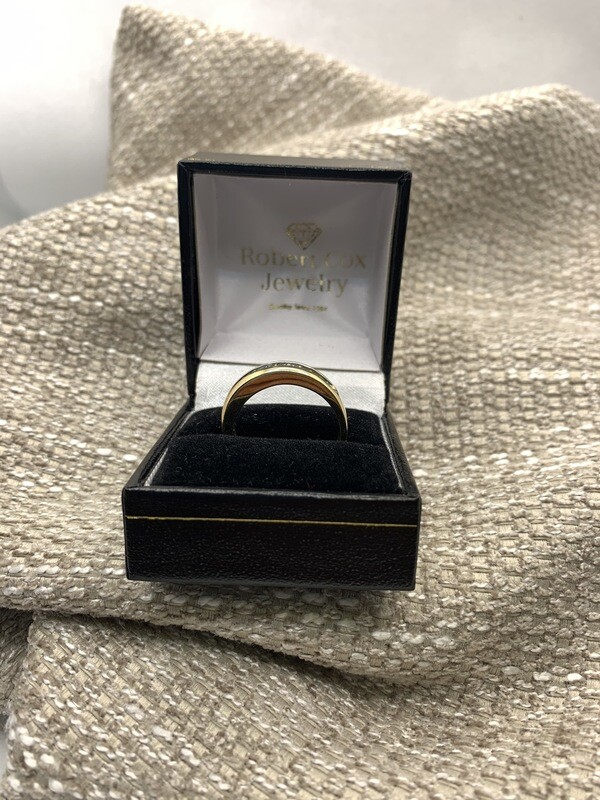 Diamond Band Channel Set 25 Pts. 10 Kt. Yellow Gold
