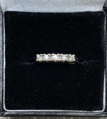 Diamond Band 25 pt. Total Weight set in 14K White Gold