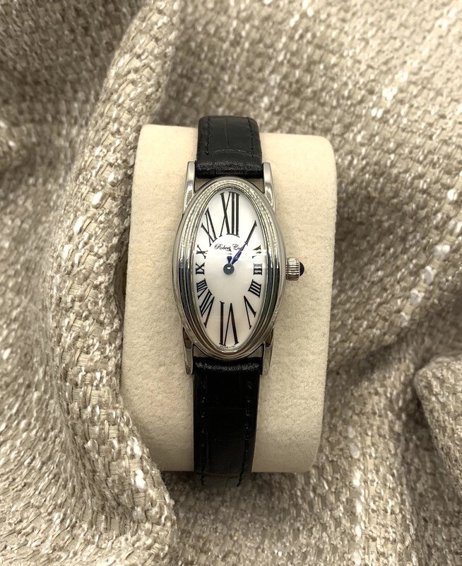Stainless Mother Of Pearl Face Sapphire Crystal