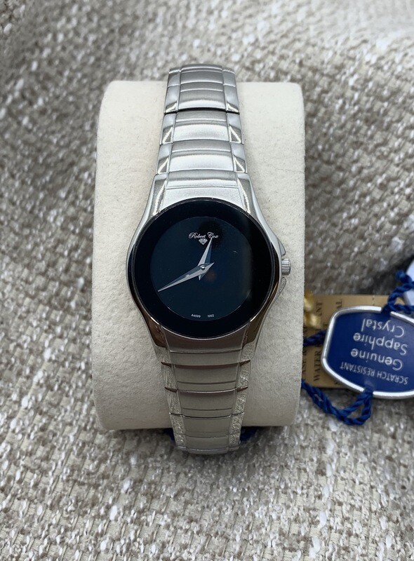 Ladies Robert Cox Brushed Stainless Black Dial Watch