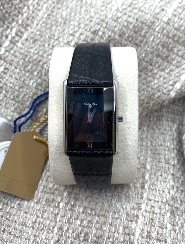 Ladies Robert Cox Black And Stainless With Leather Band Watch