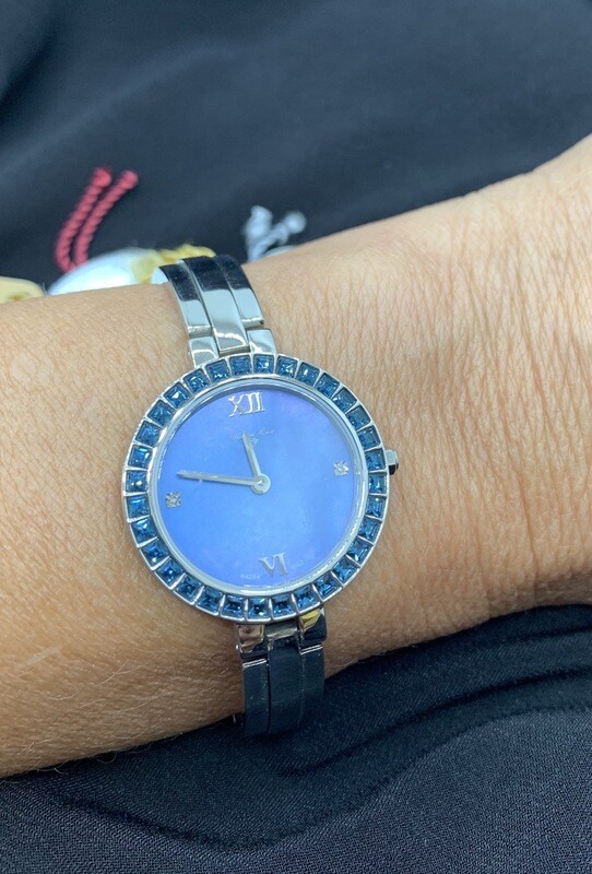 Swarovski Crystal Accent Mother Of Pearl Dial Ladies Robert Cox Watch