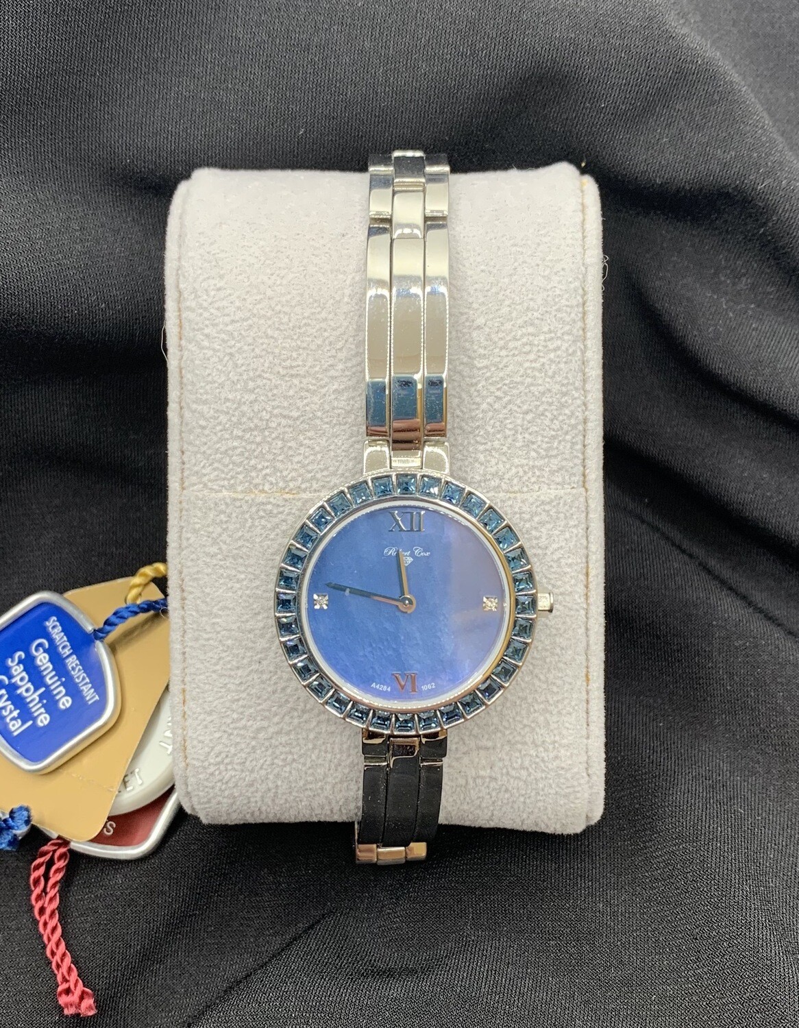 Swarovski Crystal Accent Mother Of Pearl Dial Ladies Robert Cox Watch