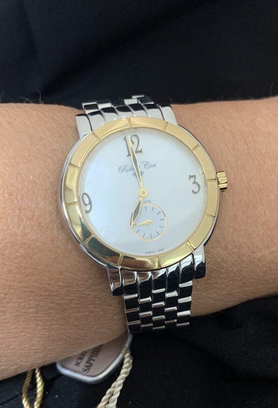 Men’s Two Tone Mother Of Pearl Face Robert Cox Watch