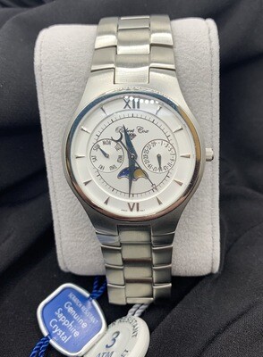 Men’s Robert Cox Multi Function Moon Phase Brushed Stainless Watch