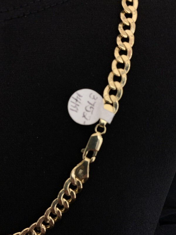 20” Gold Chain Cuban Link 14Kt Yellow Gold