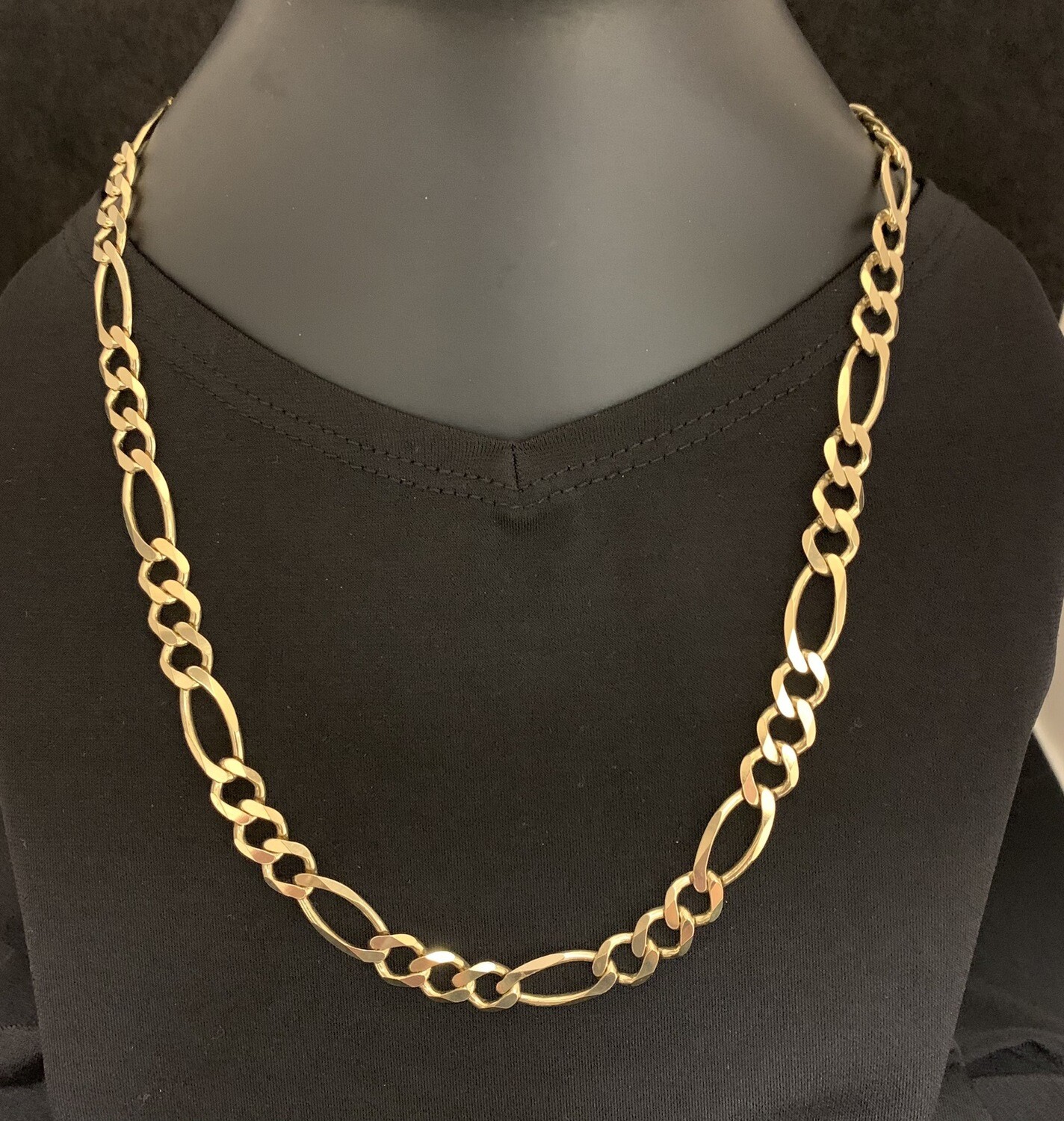 20” Gold Chain 10 KT. Yellow Gold Figero 