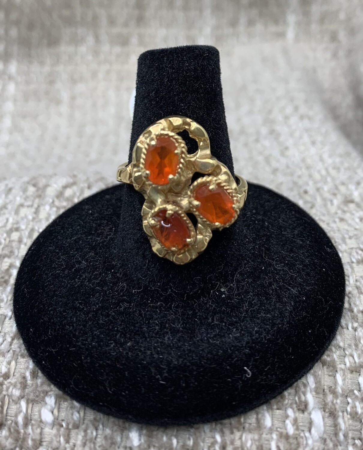 Mexican Fire Opal Cocktail Ring