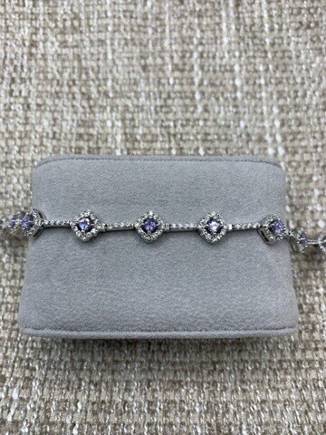 Sterling Silver Lilac CZ Bracelet