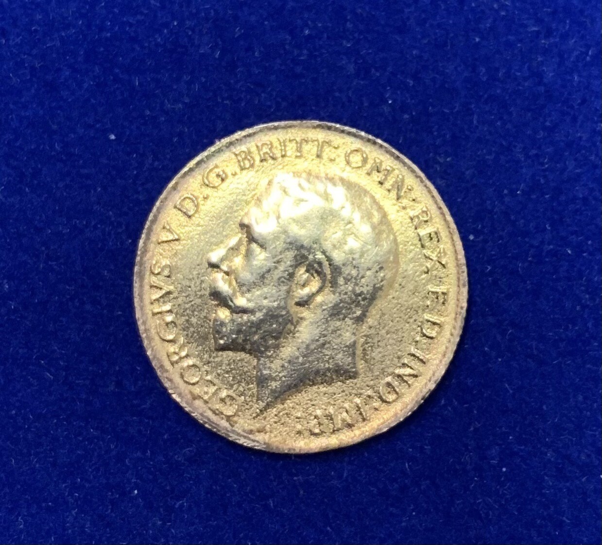 1912 Great Britain Gold Half Sovereign 3.9 Grams