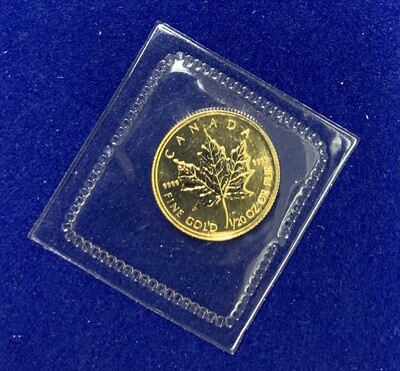 1996 Canada Gold Maple Leaf 1/20 Oz Coin