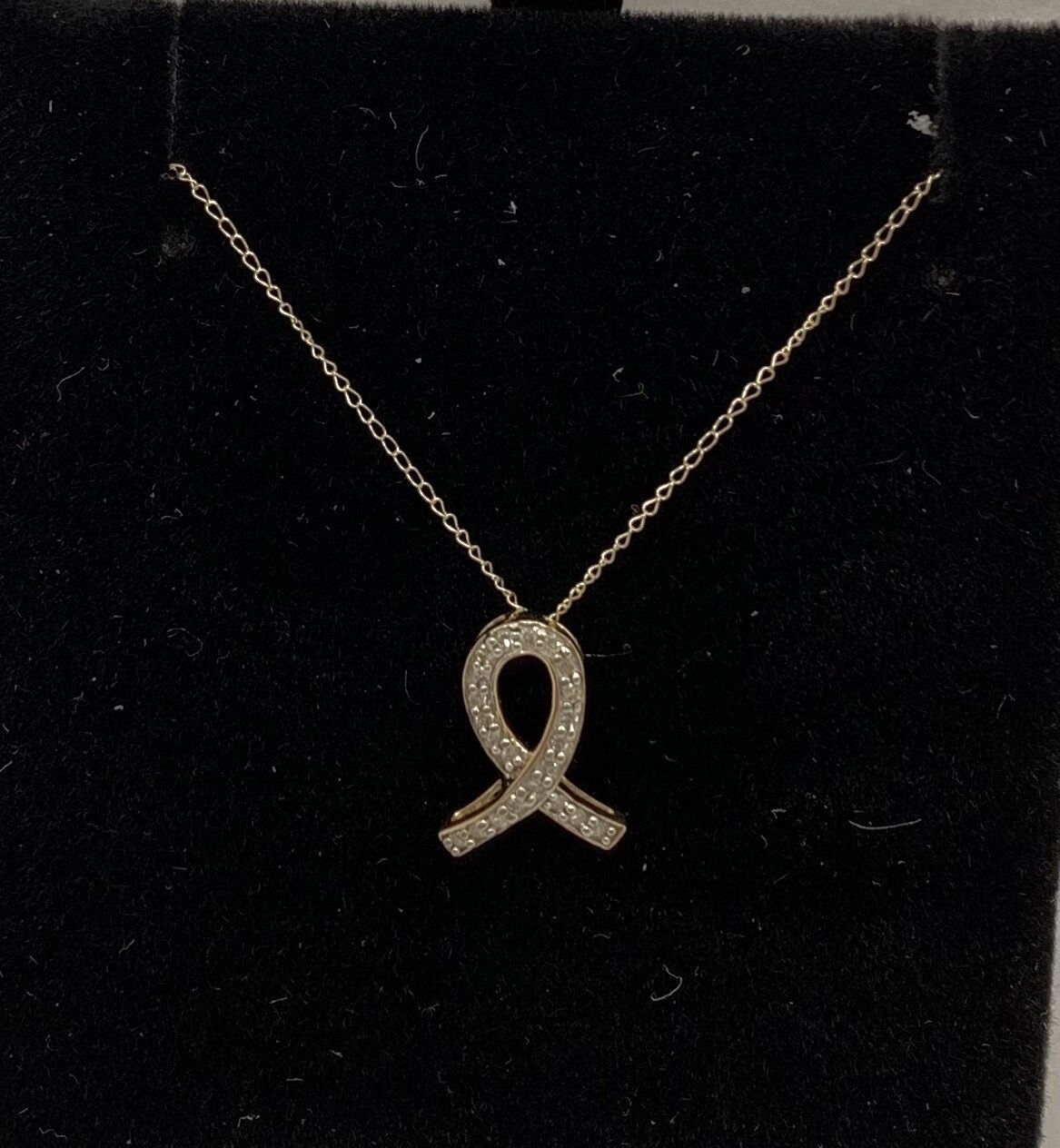 Diamond Awareness Necklace 10 Pts Diamond 10 Kt. Yellow Gold