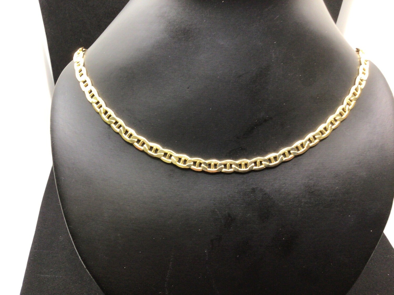 24” Gold Chain 14 KT. GOLD MARINER LINK CHAIN .6.4 MM WIDE SO RICH LOOKING.