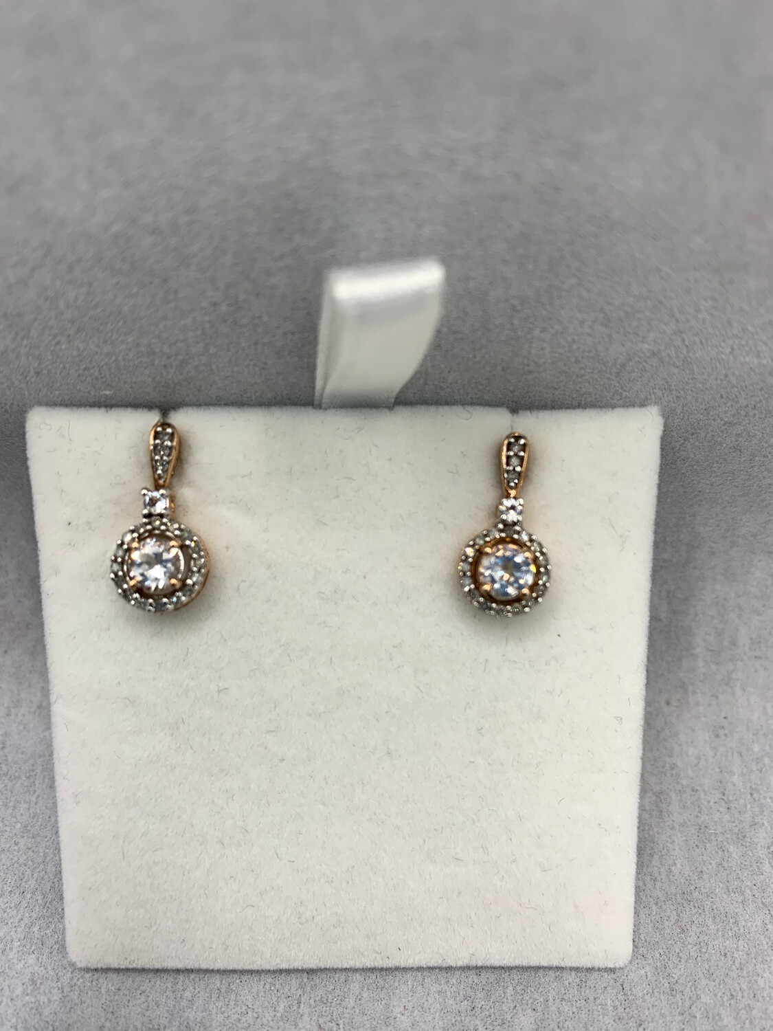 Rose Gold Morganite And Diamond Earrings