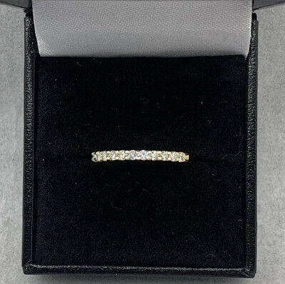 Diamond Band Brilliant Cut 27 Pt Total Weight set in 14 Kt. Yellow Gold