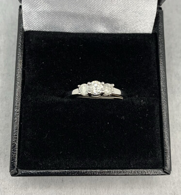 Diamond Ring 50 Pt Total Weight 14 White Gold