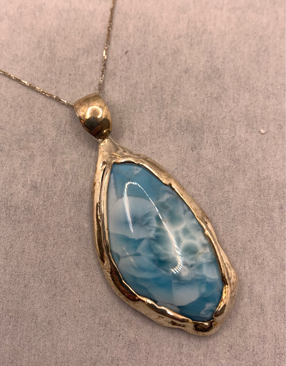 Larimar Necklace Sterling Silver