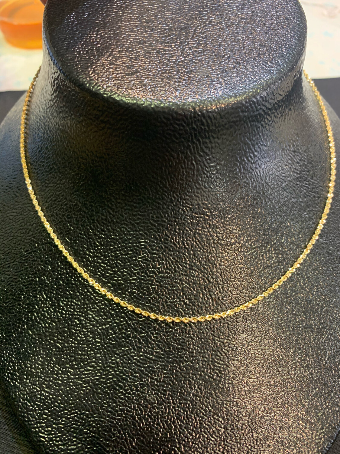 16 “ Gold Chain Diamond Cut Rope Chain Really Sparkles