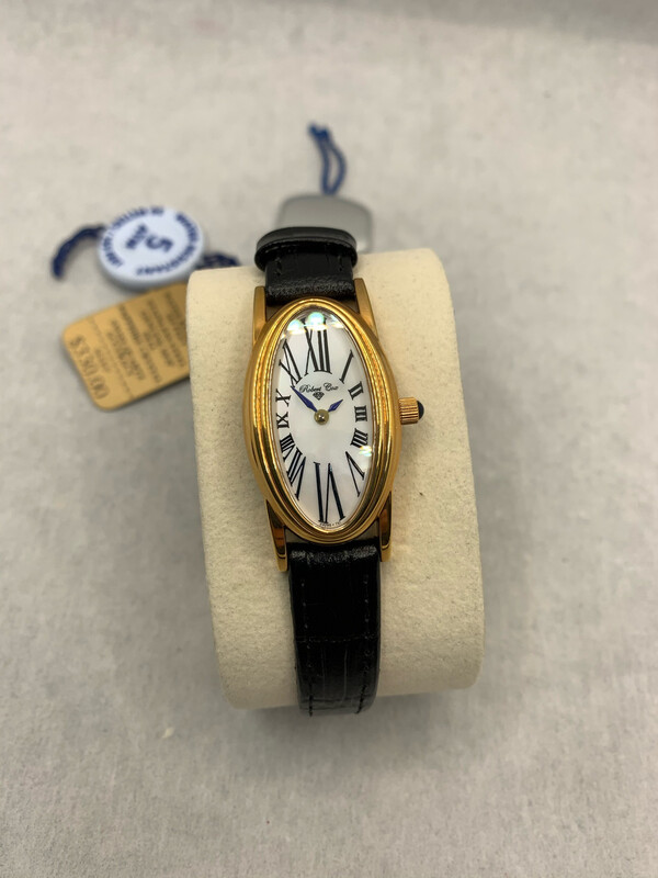 Robert Cox Ladies Rose Gold Mother Of Pearl Face With Leather Band