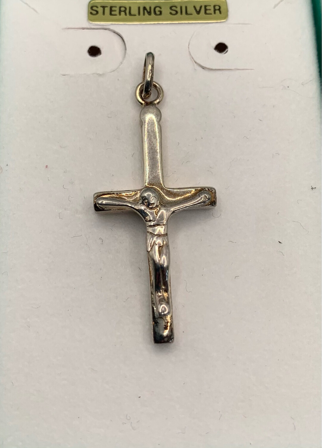 Smooth Sterling Silver Crucifix Pendant