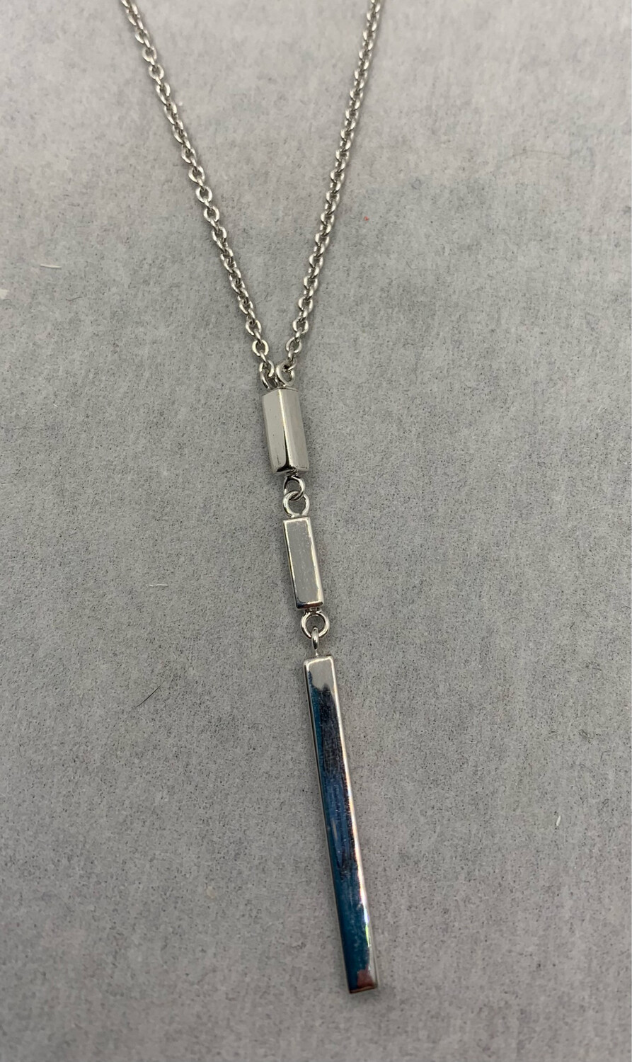 Sterling Silver Triple Bar Dangling Necklace