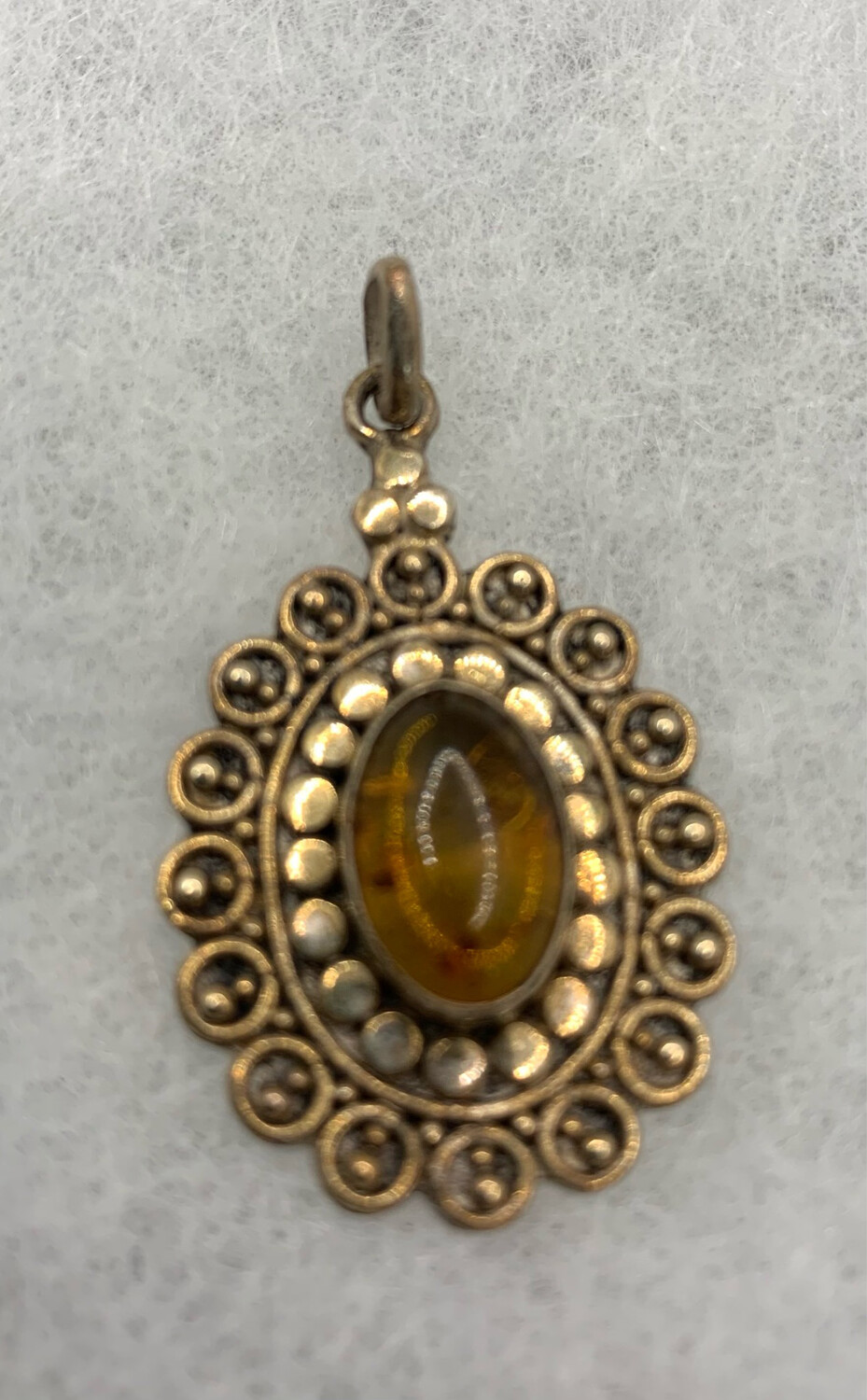 Sterling Silver Synthetic Topaz Pendant