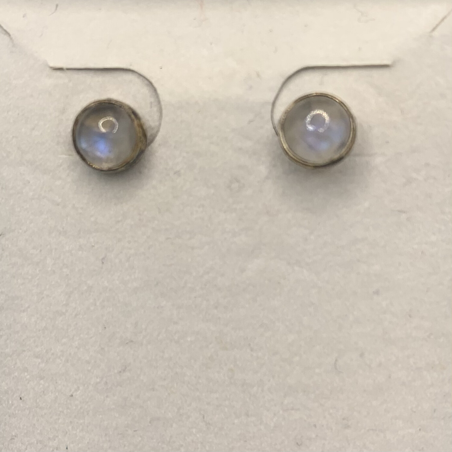 Sterling Silver Moonstone Post Earrings