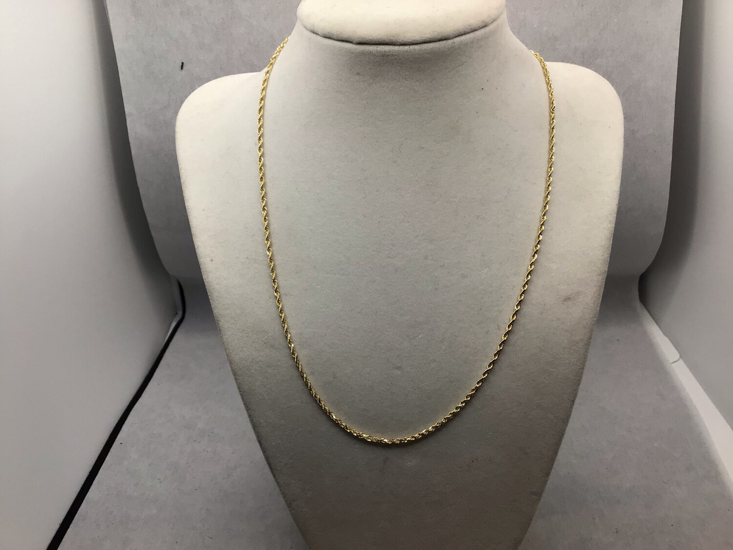 18” Gold Chain Diamond Cut Rope Style