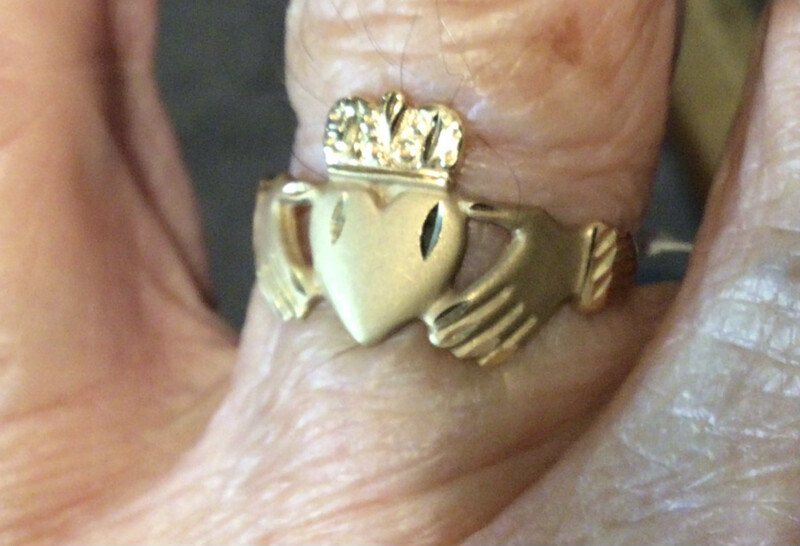 Irish Claddagh Ring 14 KT. Gold