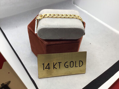 Cuban Link Bracelet 14 Kt. Yellow Gold Solid 26.0 GRAMS 9 “ Long