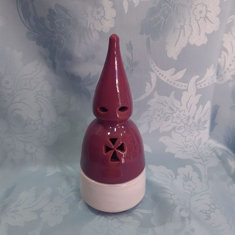Nazareno/penitente morado y blanco