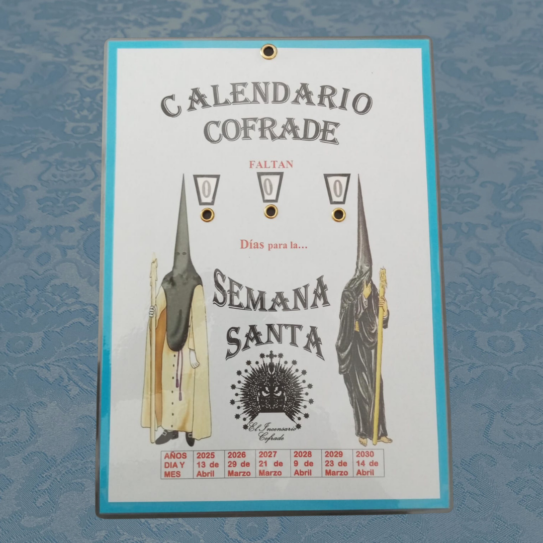 Calendario cofrade de pared