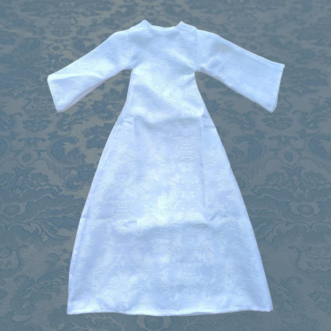 Saya damasco blanco 55 cm.