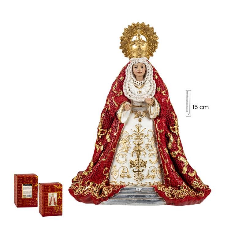 Virgen de la Esperanza rojo 15 cm.
