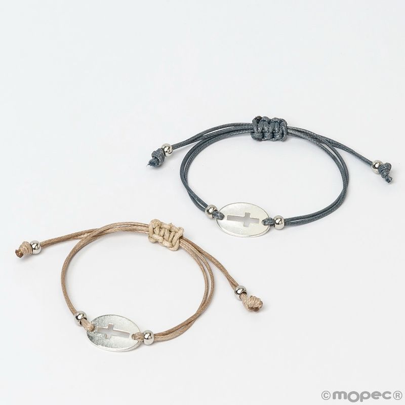 Pulsera con cruz (2 colores)