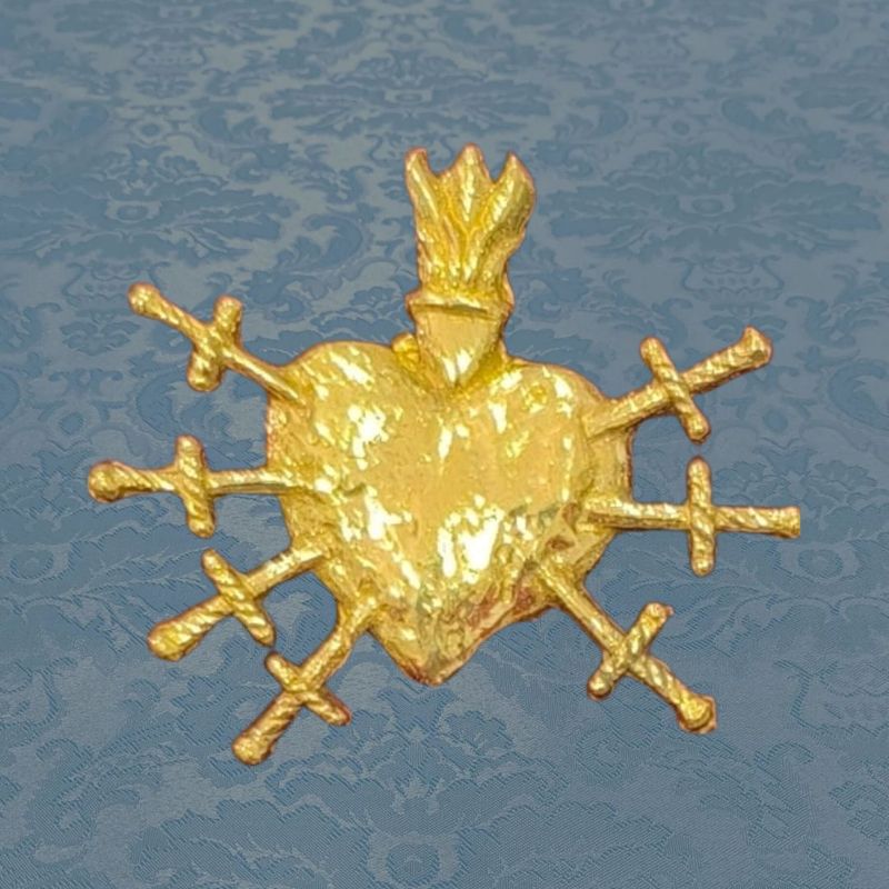 Corazón 014 dorado - 4,8 cm