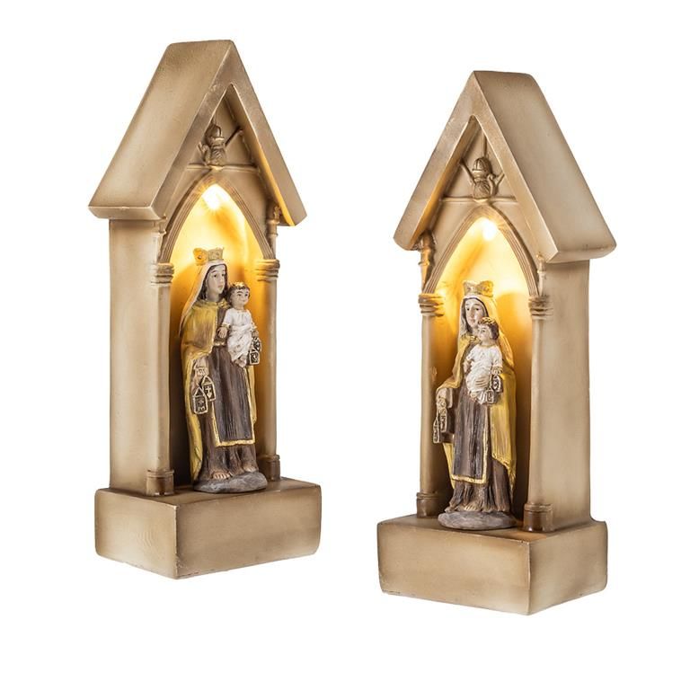 Virgen del Carmen capilla luz 19 cm.