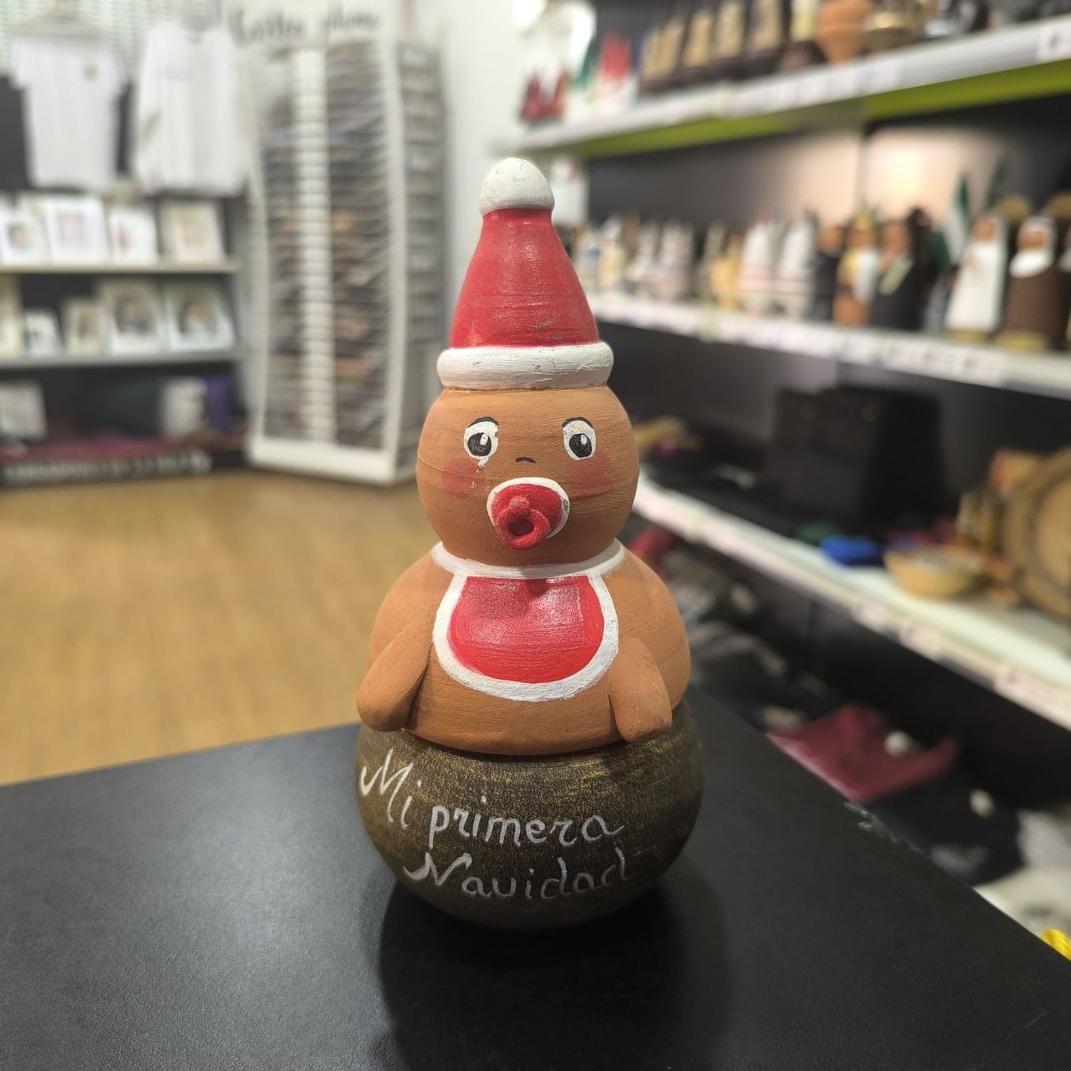 Incensario bebé Papá Noel con babero rojo (Mi primera Navidad)