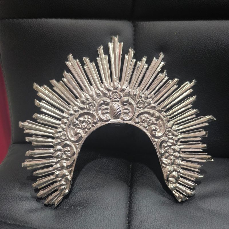 Diadema plateada 6.5x16 cm