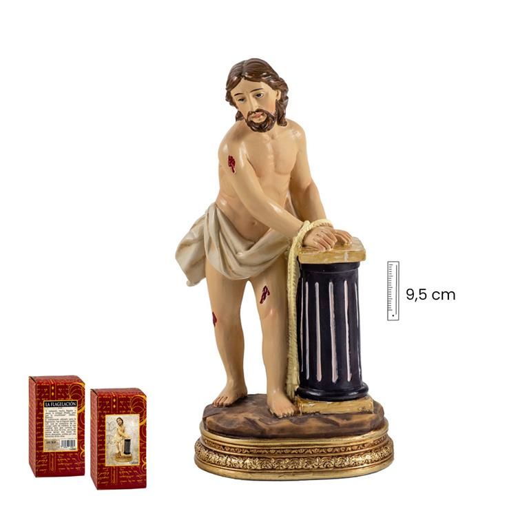 Jesús atado y flagelado a la columna 13 cm.