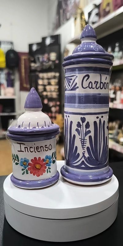 Juego dispensador incienso y carbón