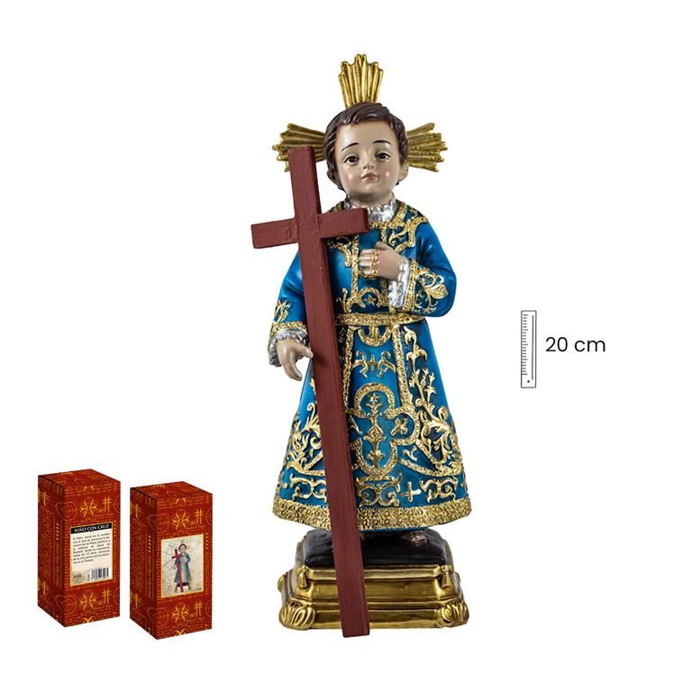 Niño con cruz 20 cm.