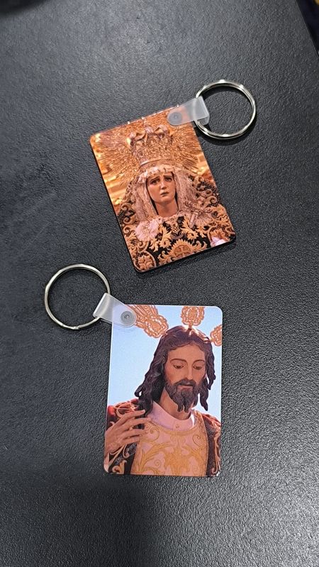 Llavero sublimado a dos caras (6x4 cm.)