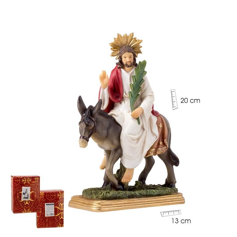 Jesús en la Borriquilla 20 cm.