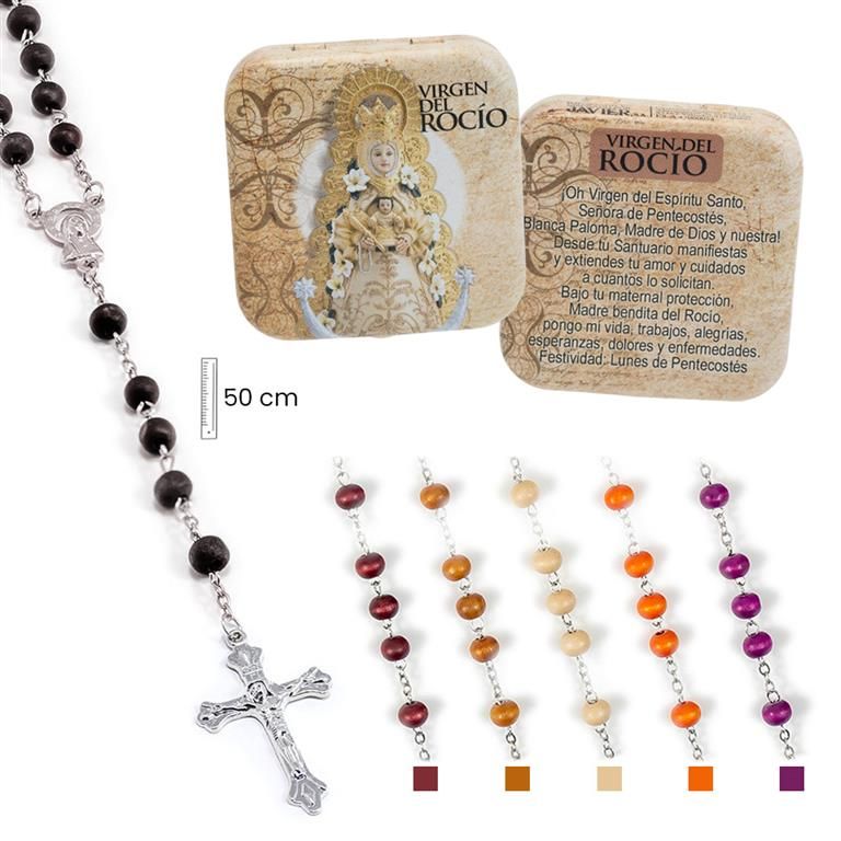 Rosario Virgen del Rocío con estuche