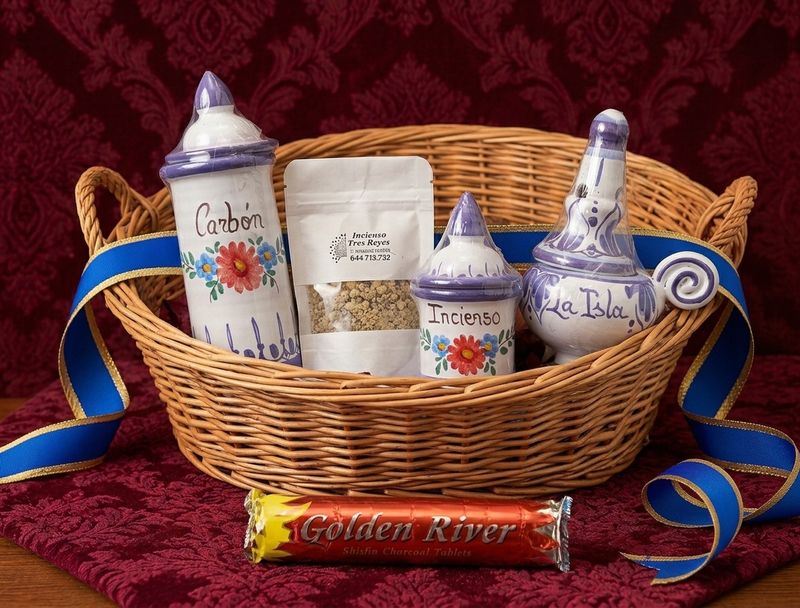 Cesta regalo "Rincón cofrade La Isla" (set cerámica completo)