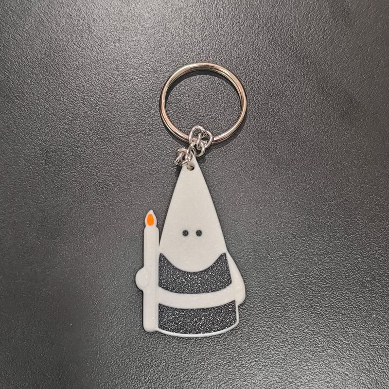 Llavero blanco y negro Llavero blanco y negro