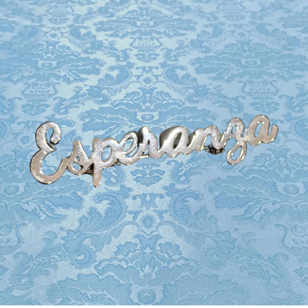 Broche Esperanza plateado
