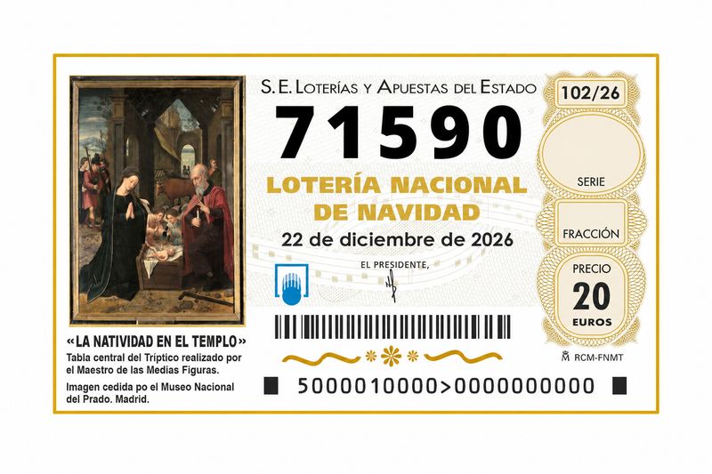Décimo de Lotería de Navidad 2026 – Nº 71590
