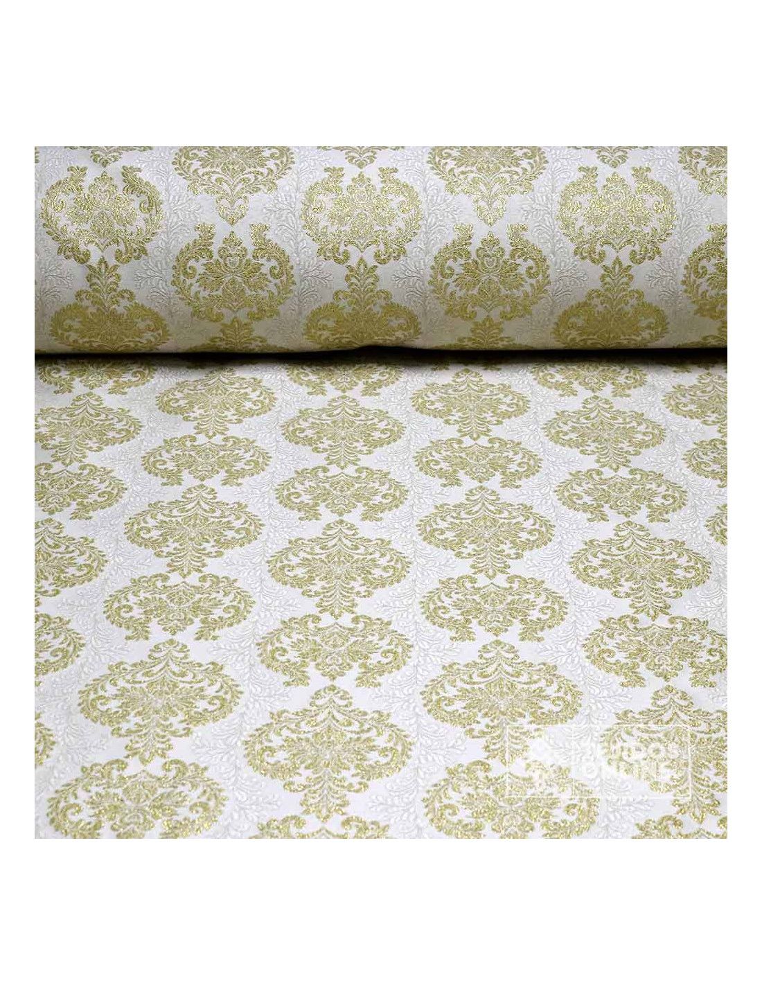 Brocado blanco con dorado Brocado blanco con dorado